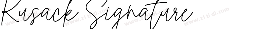 Kusack Signature字体转换